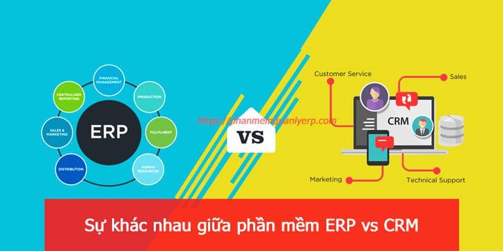 su khac nhau giua phan mem erp va crm